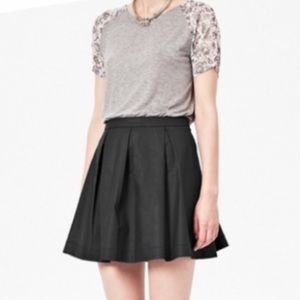 French Connection FC coated black denim skirt